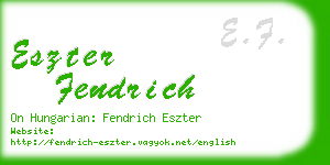 eszter fendrich business card